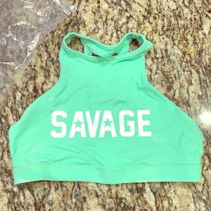 SavageBarbell High Neck Sport Bra MINT s-L